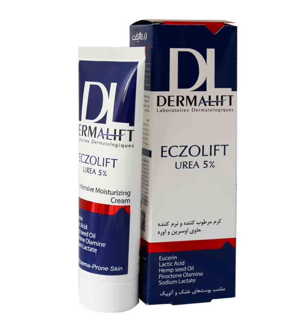 کرم مرطوب کننده و نرم کننده حاوی اوره و اوسرین 5 درصد 50میل Dermalift Eczolift With 5 Percent Urea Intensive Moisturizing Cream 50ml