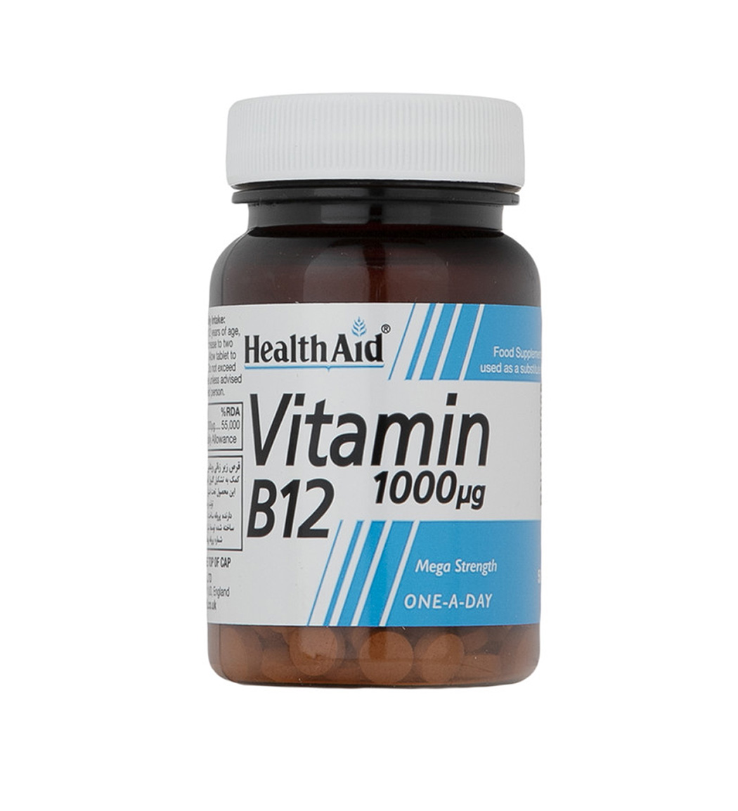 قرص زیر زبانی ویتامین B12 بسته 50 عددی Health Aid Vitamin B12 Tabs 50
