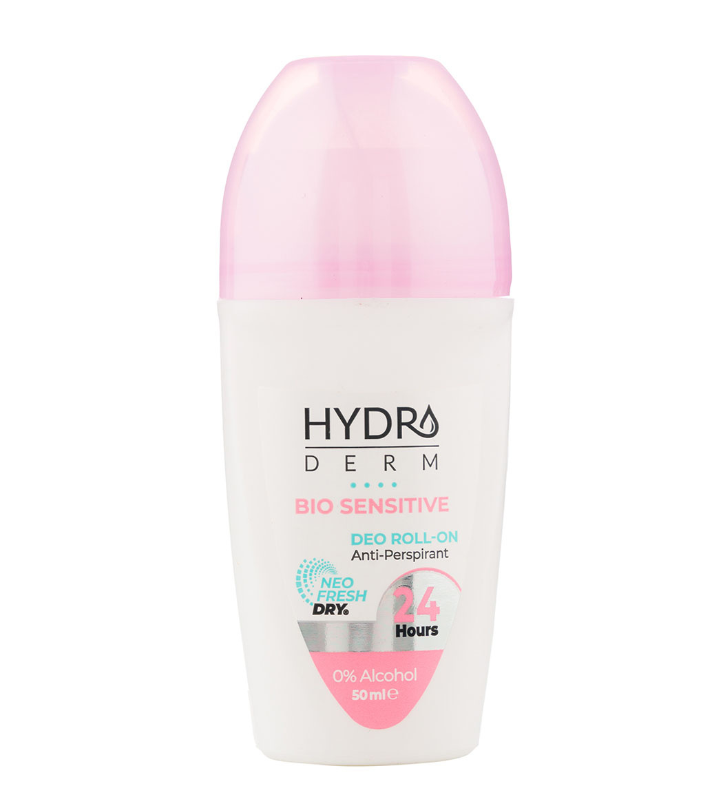 رولان ضد تعریق بانوان مدل Bio sensitive محافظت 24 ساعته حجم 50 میل Hydroderm Bio sensitive Deo Roll On 50 ml
