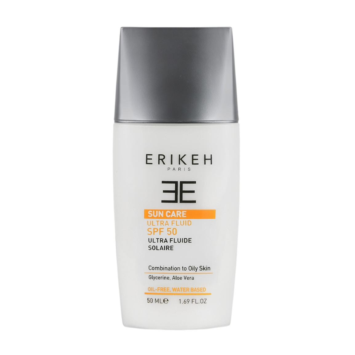 فلویید ضد آفتاب بی رنگ مناسب پوست مختلط تا چرب SPF50 حجم 50میل Erike Sunscreen Combination To Oily Skin 50ml