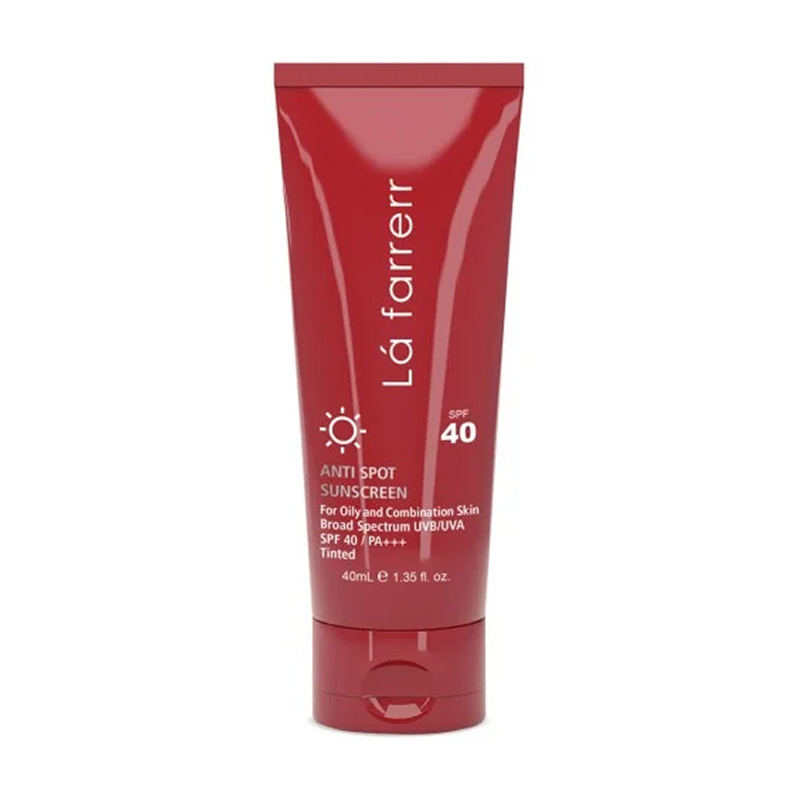 ضد آفتاب و ضد لک رنگی SPF40  مناسب پوست چرب و آکنه دار Lafarrerr Anti Spot Tinted Sunscreen Cream For Oily And Acne Prone Skin