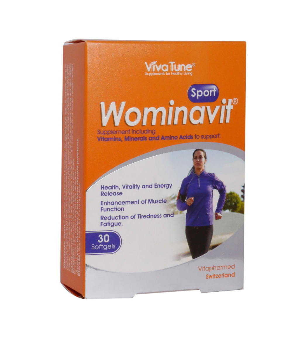 کپسول نرم ژلاتینی و میناویت اسپورت بسته 30 عددی Viva Tune wominavit Sport 30 Softgels